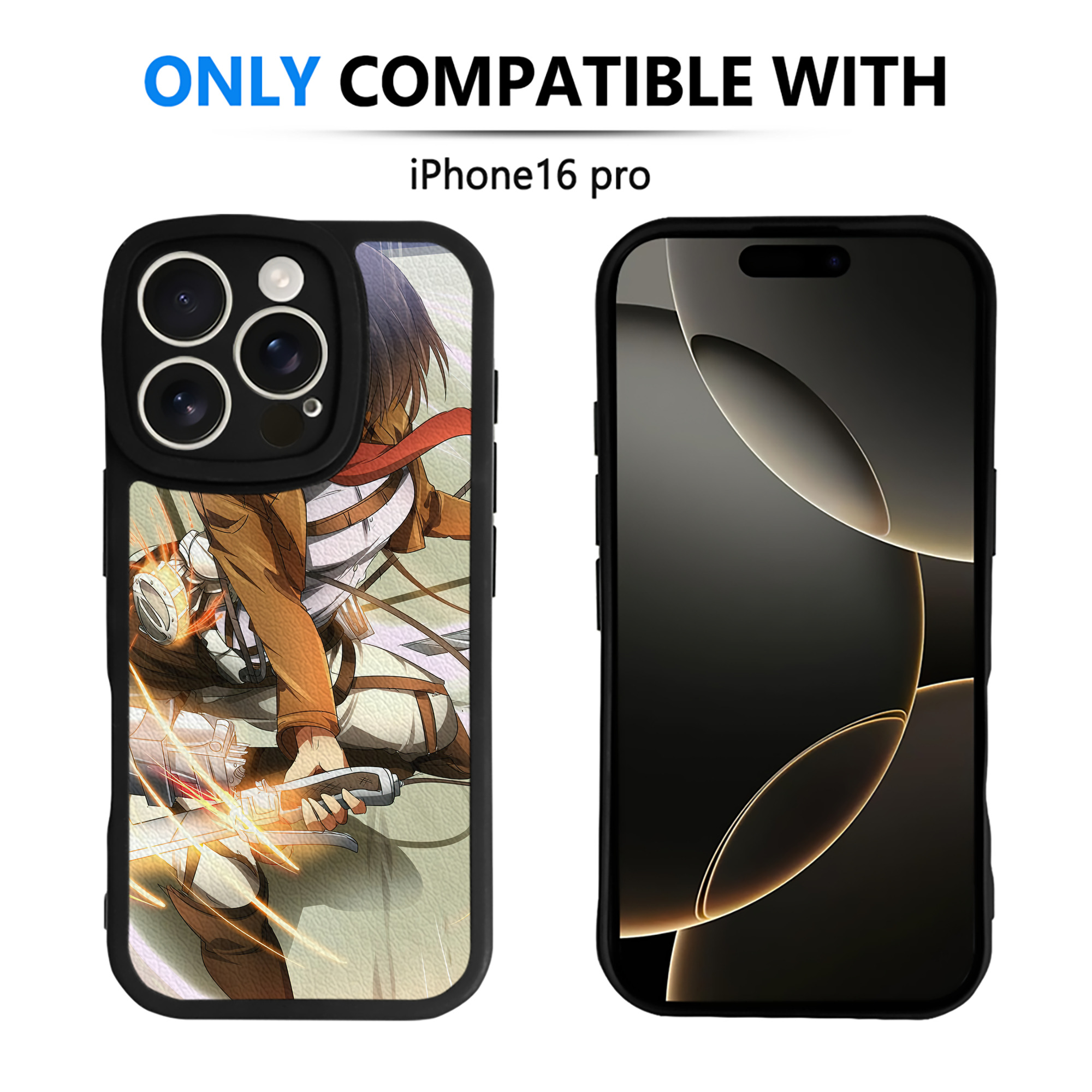 （画像用） 進撃の巨人 Attack on Titan 【iPhone 16シリーズ対応】シリコンスマホケース（レザー調） 材質：シリコン